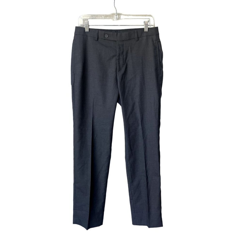 NWT Calvin Klein 30X30‎ Slim Fit Dark Grey Standard Rise Full Length Dress Pants